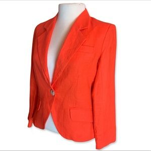Orange Linen Blazer